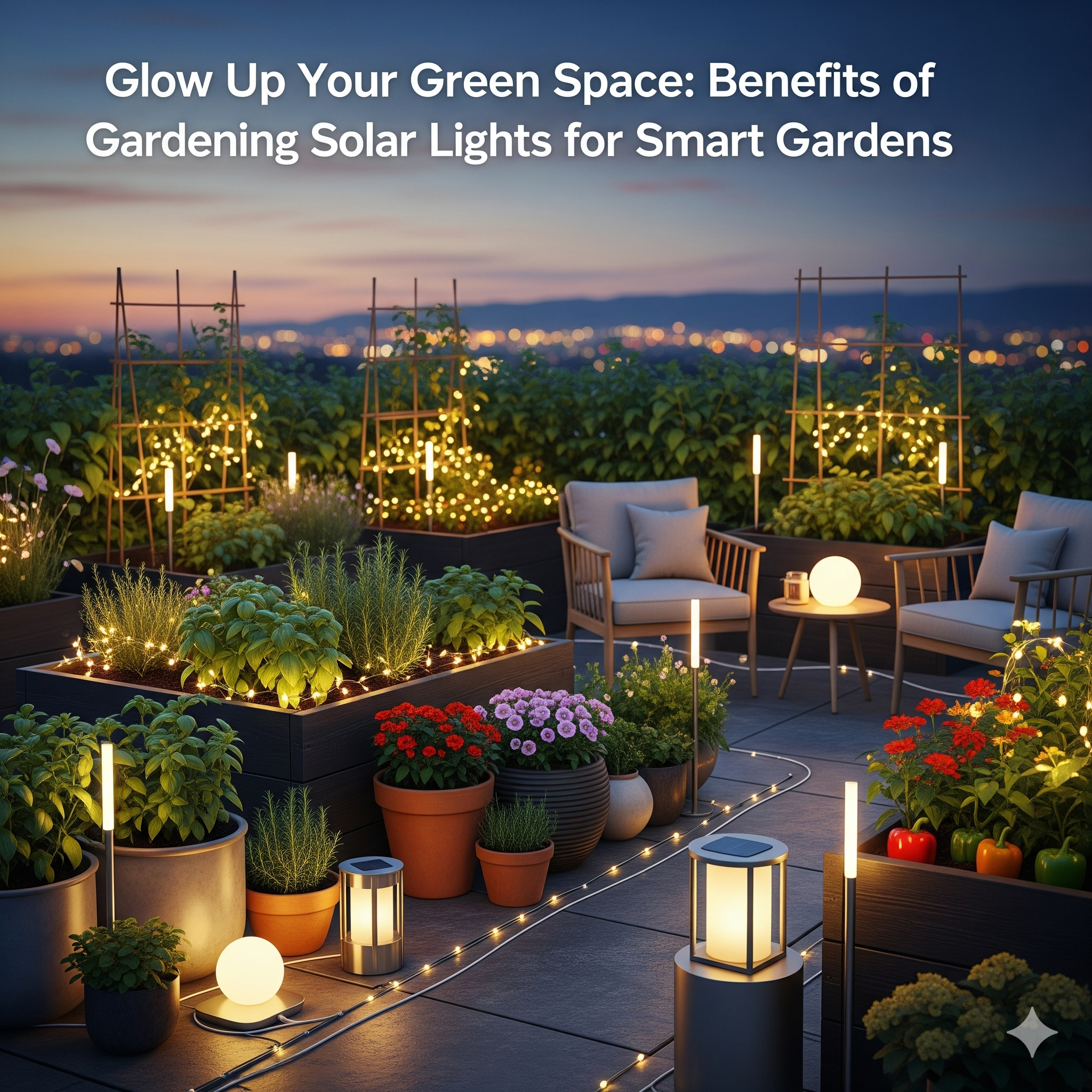 🌞 Glow Up Your Green Space: Benefits of Gardening Solar Lights for Smart Gardens