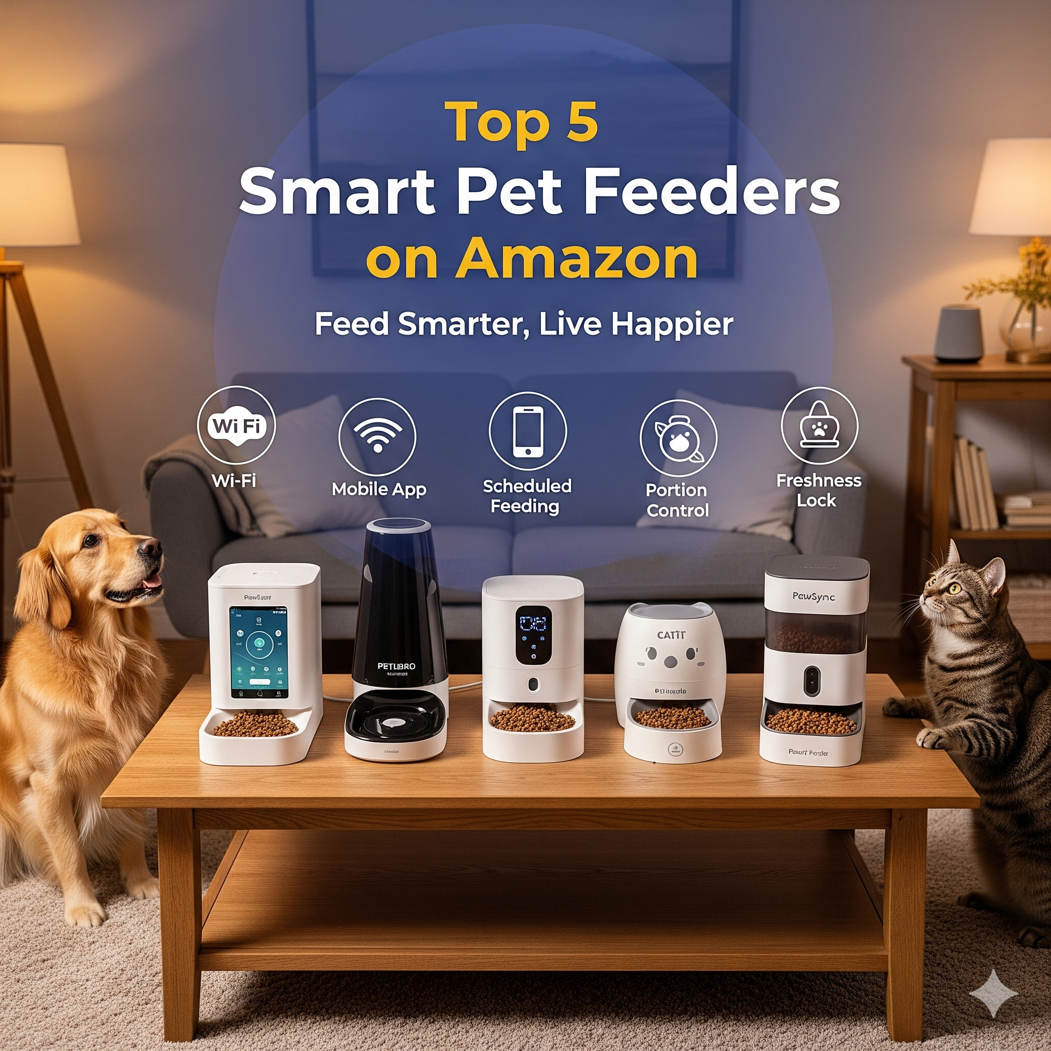 Title: 5 Best Smart Pet Feeders on Amazon